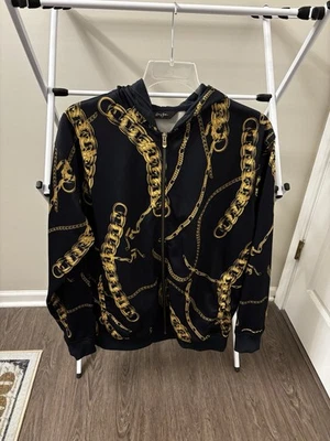 Sean John - Sudadera con capucha con cremallera - Cadenas azules/doradas - Talla grande - Diddy Puff Daddy Foto 1 de 4