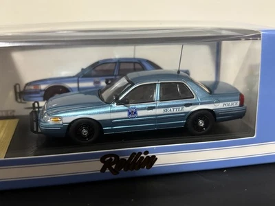Rollin 1:64 Ford CV Interceptor Seattle Police Department Slick Top Chase Car. - Image 1 of 2