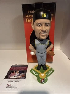 Jason Kendall Autografiado Bobblehead Piratas de Pittsburgh STH SGA CERTIFICADO DE AUTENTICIDAD JSA - Imagen 1 de 3