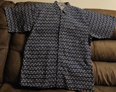 Camisa De Colección RARA Patagonia Kasuri Patrón Japonés A/C Abotonada Talla L Foto 1 de 4