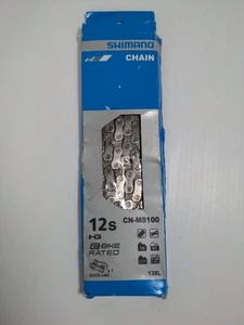 SHIMANO CN-M8100 12 Speed Chain Silver 138 Links 12 Speed QuickLink E-Bike Japan - Picture 1 of 15