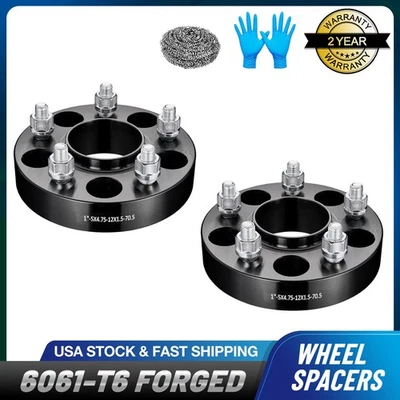 2x 25.4 mm 5x4.75 inch Wheel Spacers 12x1.5mm For GMC S15 1982-1990 - Image 1 of 4