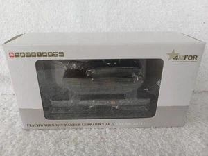4MFOR Märklin Marklin HO 48711 DB Heavy Duty Flat Wagon With Panzer Leopard Tank - Picture 1 of 12