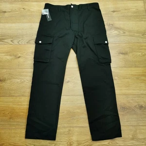 Pantalones cargo Diesel P Jared para hombre W34 L30 negros calce regular pantalones de pierna recta - Imagen 1 de 12
