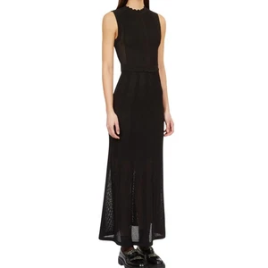 The Kooples langes durchbrochenes Strickkleid – schwarz – Größe 1 (S) – neu mit Etikett - Bild 1 von 7