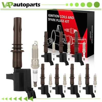 8 For 2009-2010 Ford F-250 Super Duty 5.4L V8 Ignition Coil & Spark Plug - Image 1 of 4