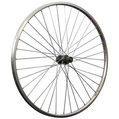 28 Zoll Hinterrad Alu Hohlkammerfelge YAK19 Shimano FH-QC300 Disc Nabe - silber - Bild 1 von 4