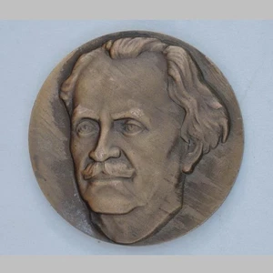 Antigua MEDALLA DE BRONCE George DIMITROV Bulgaria Líder Comunista Placa Fundida Años 60 - Imagen 1 de 3