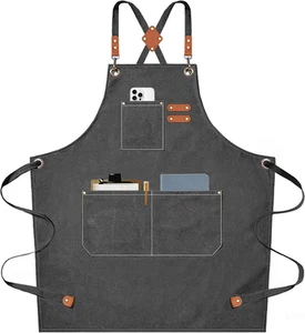 Ropa De Cocina Mandiles Para Mujer Women Hombre Delantal Kitchen Mandil Parilla - Picture 1 of 12