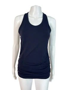 Athleta Speedlight Tank Top Navy Blue Racerback Stretch Slim Grippers Size S - Picture 1 of 9