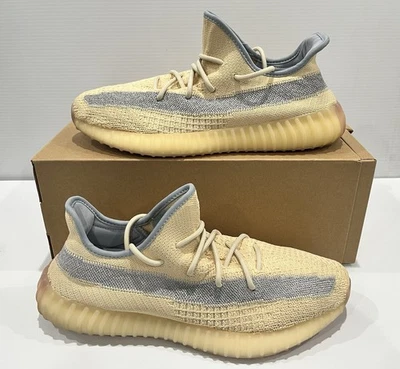 Talla 11 - Adidas Yeezy Boost 350 V2 Lino Amarillo Gris Gamuza (FY5158) Foto 1 de 4
