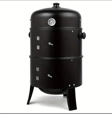 Parrilla de carbón ahumador de agua combinada 3 en 1 para barbacoa al aire libre y jardín Foto 1 de 4
