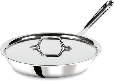 All-Clad D3 3-Ply Stainless Steel Fry Pan with Lid 10 Inch