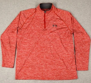 Under Armour 1/4 Zip Pullover Herren Medium Heatgear Loose Activewear Mock Neck Rot - Bild 1 von 20