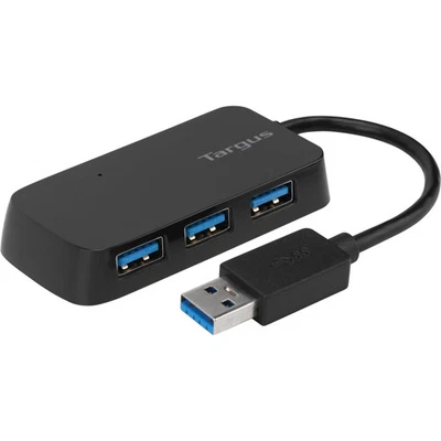 Targus 4-Port USB 3.0 SuperSpeed Hub, 2.75"H x 0.5"W x 0.5"D - Image 1 of 4