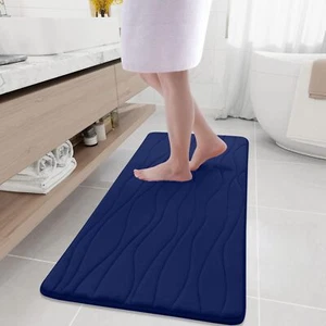 Memory Foam Bathroom Rug Mat 47x20 Extra Soft and Absorbent Bath Mats Non-Sli... - Picture 1 of 8