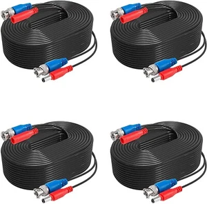 Original Lorex 4-pack of 60ft 4K Ul BNC/DC Extension Cables. MCBL-60BNCU4k1P K6B - Picture 1 of 4
