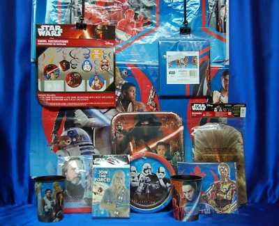 Last Jedi Party Set # 12 Force Awakens Star Wars Party Máscaras Invita Platos  Foto 1 de 4