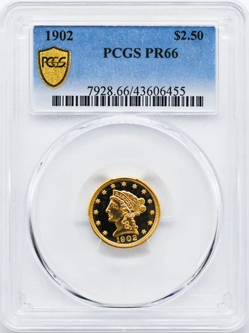 1902 LIBERTY HEAD $2.5 PCGS PR 66 Cover