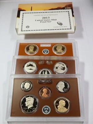 2013 S US Mint Clad Proof 14 Coin Set w Box & COA #45918Y - Image 1 of 4