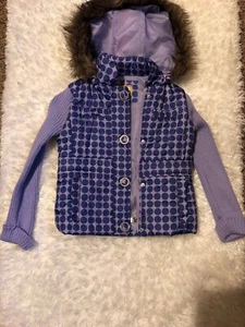 Dollhouse Girls Purple Hooded Sweater Vest Jacket  Size Small 5/6 - Picture 1 of 6