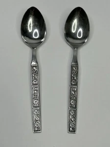 Northland Stainless SERVING Spoons SPRING FEVER Set Of 2 Japan - Picture 1 of 6