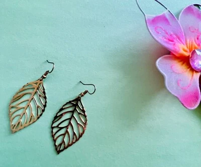 Anillos de metal color dorado hoja [ENVÍO GRATUITO] Foto 1 de 3