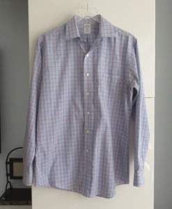 Brooks Brothers Shirt Men's 15 1/2 Button Down Slim Fit Long Sleeve Cotton Blue - Picture 1 of 11