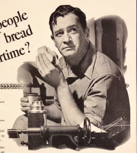 1942 Fleischmann's Yeast Why People Eat More Bread in Wartime WWII Print Ad - Picture 1 of 7
