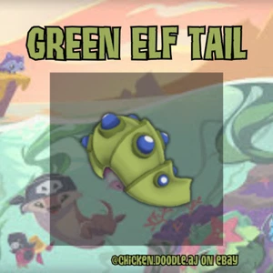 Animal Jam Classic (AJC) Green Beta Elf Tail **READ DESCRIPTION** - Picture 1 of 1