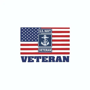 Calcomanía/pegatina para veterano de la Marina de los Estados Unidos con bandera estadounidense - Imagen 1 de 2