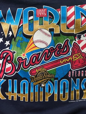 Vintage 1995 Atlanta Braves MLB World Series Champs crewneck sweatshirt XL Cover