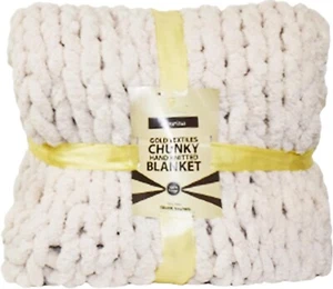 Chunky Knit Chenille Throw Blanket 50x60 Cozy for Lounge Sofa, Couch Home Decor - Picture 1 of 44