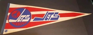 Vintage 1980's Winnipeg Jets 30 Inch NHL Pennant - Picture 1 of 14