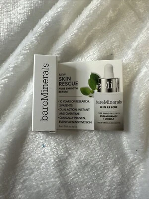 NEW NIB bareMinerals SKIN RESCUE Pure Smooth Serum Travel Size Mini 5ml/0.16oz - Image 1 of 3