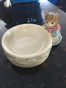 Vintage Otagiri Japan OMC "Schnurrhaare" Katze Kätzchen Seife/Schmuckstück/Süßigkeitenschale - Bild 1 von 6