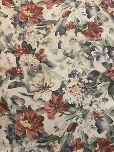 Hydrangea Multi Color Florals Voile Sheer Fabric 58" W BTY Cottage Nylon Chintz - Picture 1 of 16