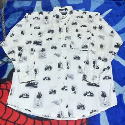 Camisa Abotonada Vintage Años 90 Chaps Ralph Lauren Senderismo Montaña Escalada Talla M Foto 1 de 4