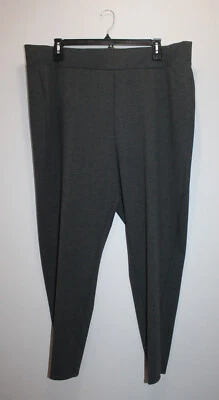 RUBY RD WOMENS CASUAL PANTS PONTE KNIT PULL ON CHARCOAL HEATHER SIZE 3X - Image 1 of 3