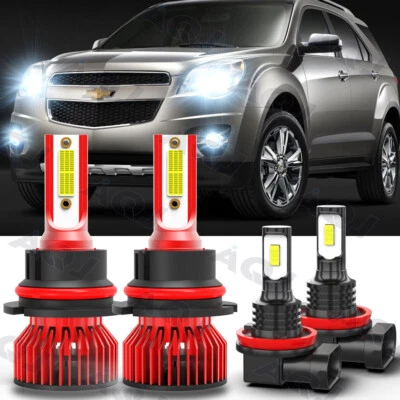 For Chevrolet Equinox 2005 2006 2007 2008 2009 LED Headlight Fog Light Bulbs Kit - Image 1 of 4