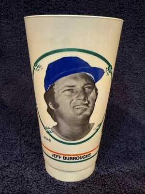 VINTAGE 1979 Jeff Burroughs MSA ICEE Cup, Texas Rangers, Atlanta Braves, NICE! - Image 1 of 4