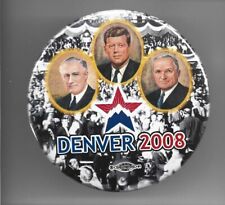 Obama pin ROOSEVELT John KENNEDY Harry TRUMAN  2008 PINBACK FDR  Denver 2008