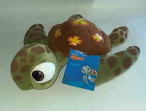 NUEVO Original Buscando a Nemo 12" TORTUGA CHORRO Peluche Muñeca Disney Store 2002 - Imagen 1 de 6