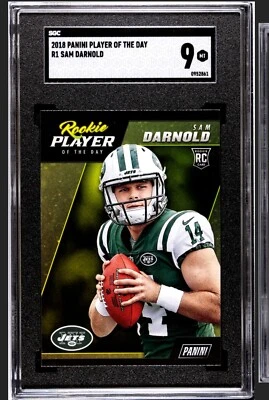 SAM DARNOLD ROOKIE CARD 2018 Panini Player of the Day JETS FOOTBALL  - Image 1 of 2