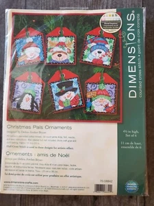 NIP 2009 Dimensions Christmas Pals Ornaments Counted Cross-stitch Kit #70-08842 - Picture 1 of 4