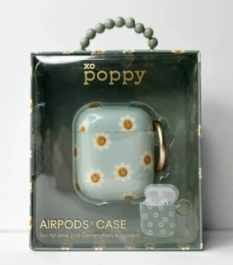 New XO Poppy AirPods Case Keychain 1st & 2nd Generation Floral Daisy Free Ship - Zdjęcie 1 z 4