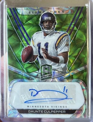 2020 Spectra Daunte Culpepper Signatures Auto SSP Green Scope /30 Vikings 💎🔥 - Image 1 of 2