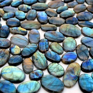 1000 Cts Natural Labradorite Oval Shape Cabochon Gemstone Lot 15-50mm 45+Pcs - Picture 1 of 12