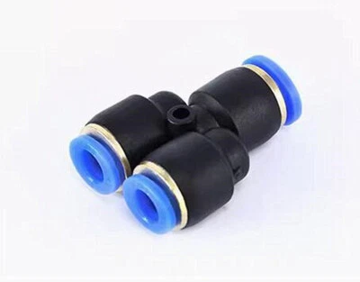 10Pcs Pneumatic 1/4" O.D. Tubing "Y" Part Push To Connect One Touch Fitting Tool - Image 1 of 2