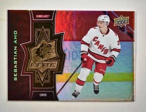 2020-21 UD Extended Series SPX Finite Radiance #6 Sebastian Aho /299 Hurricanes